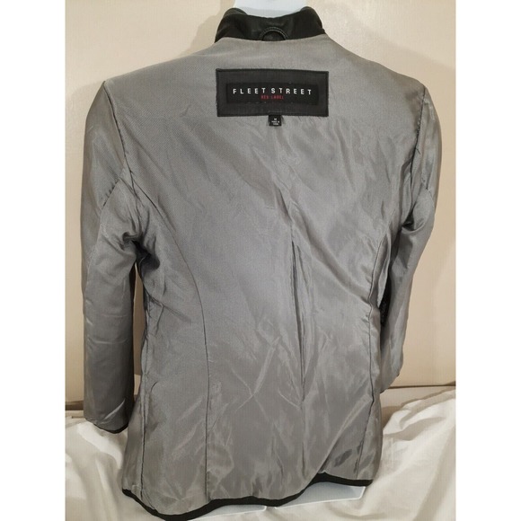Womens Leather Jacket Medium 37" Black Fleet Street Mint - Picture 12 of 14